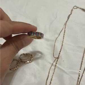 Kendra Scott Rainbow Ring and Rose Gold jewelry for Sale